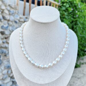 Elegance Pearl Necklace – 7-8mm | White / Apricot / Lavender