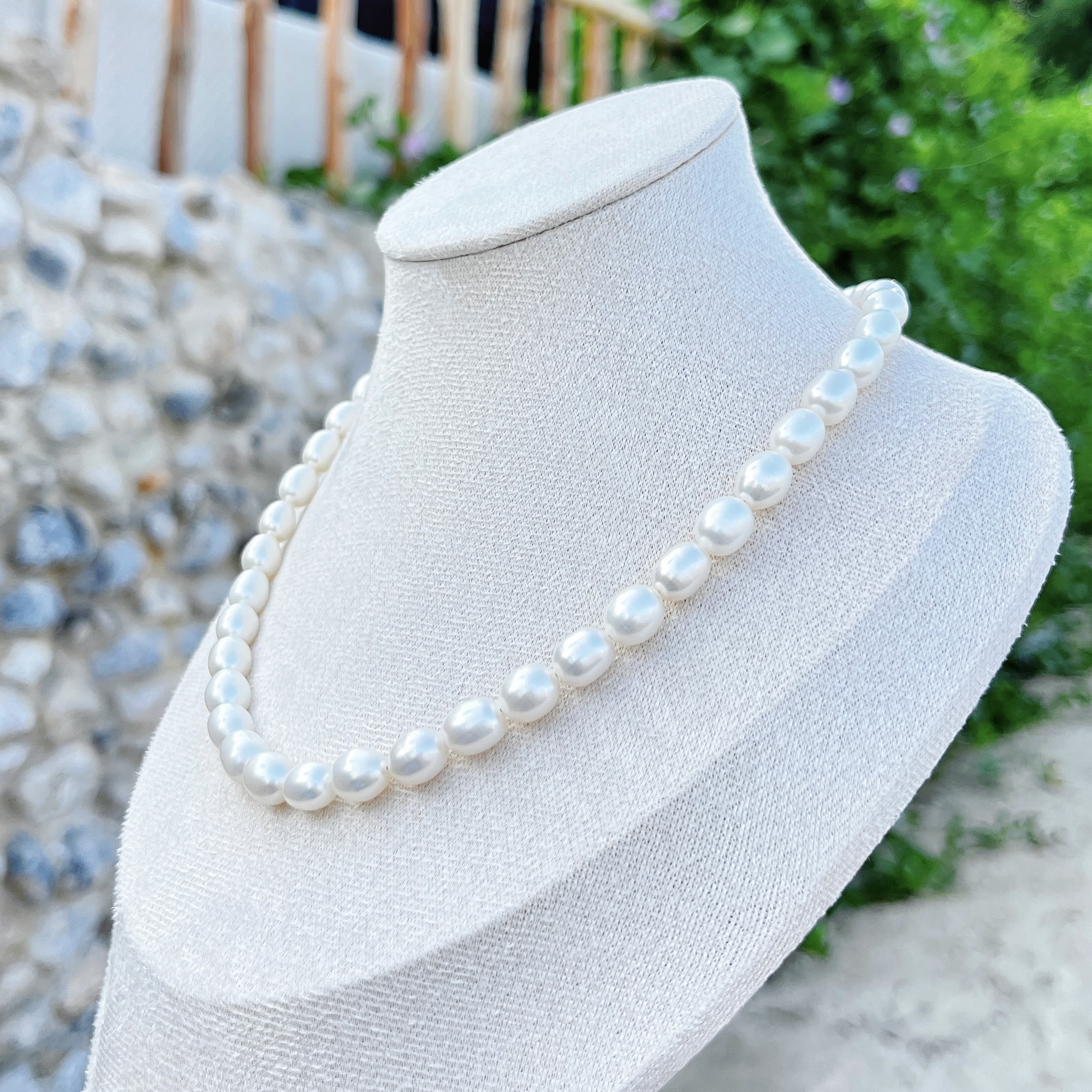 Elegance Pearl Necklace – 7-8mm | White / Apricot / Lavender - Image 2