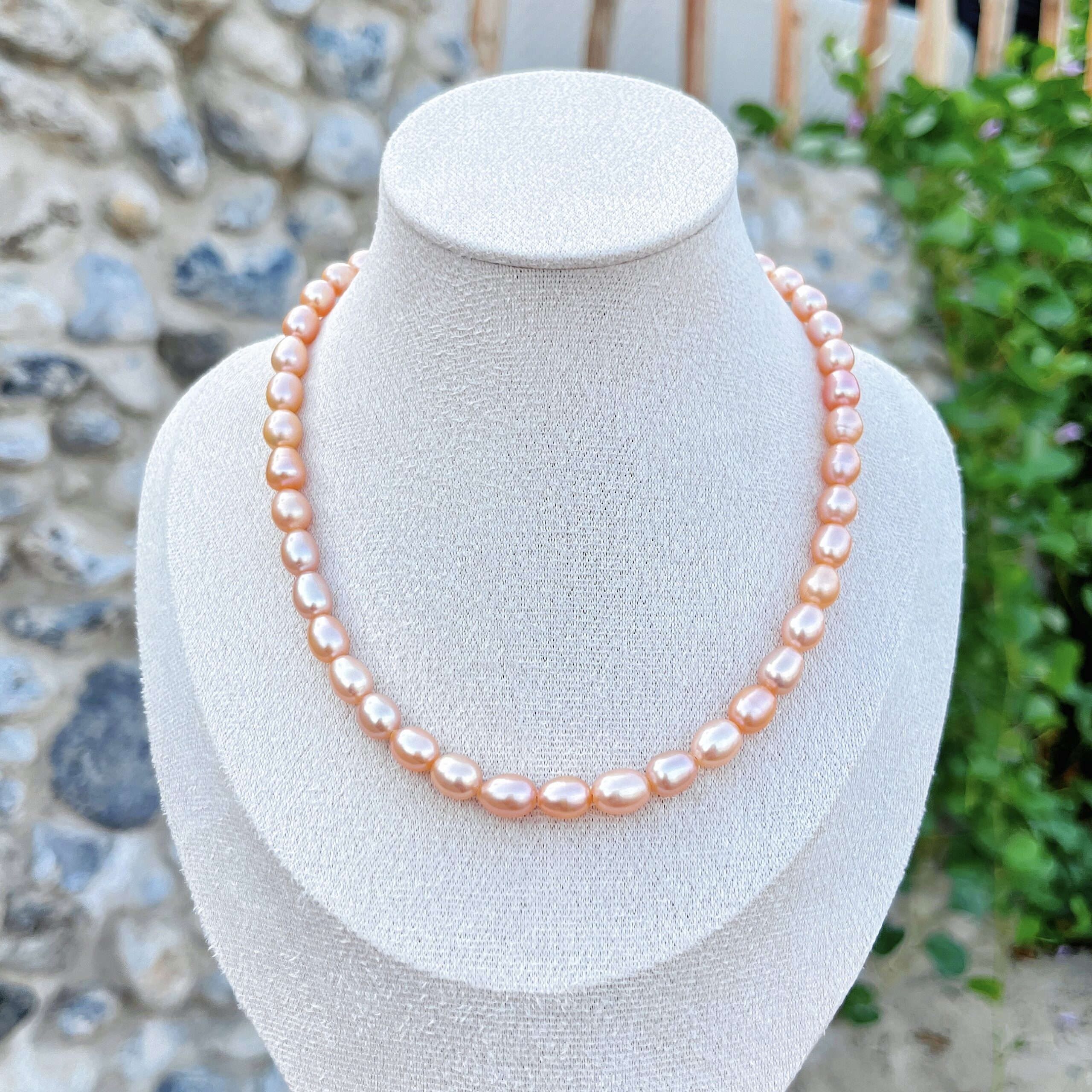 Elegance Pearl Necklace – 7-8mm | White / Apricot / Lavender - Image 4