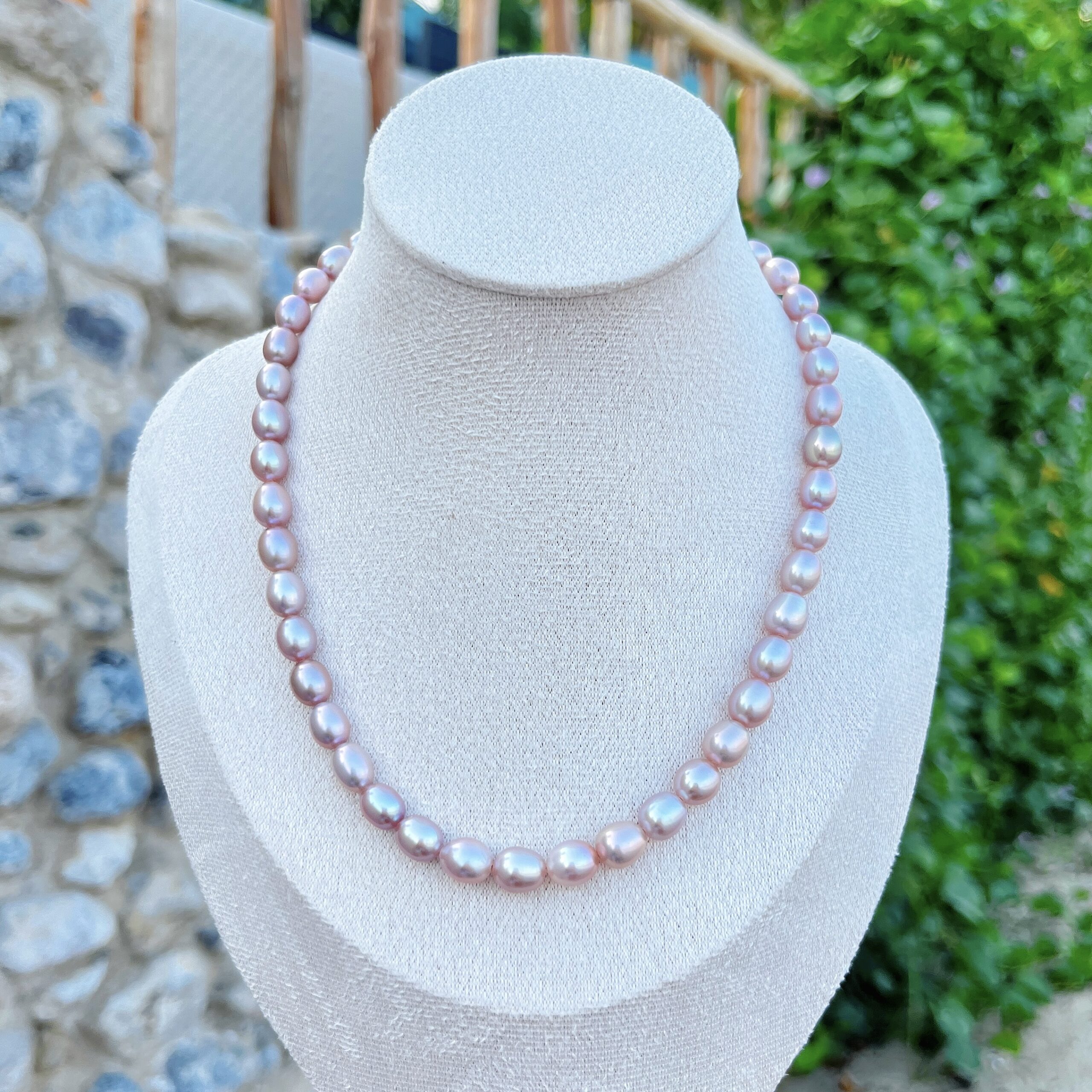 Elegance Pearl Necklace – 7-8mm | White / Apricot / Lavender - Image 7