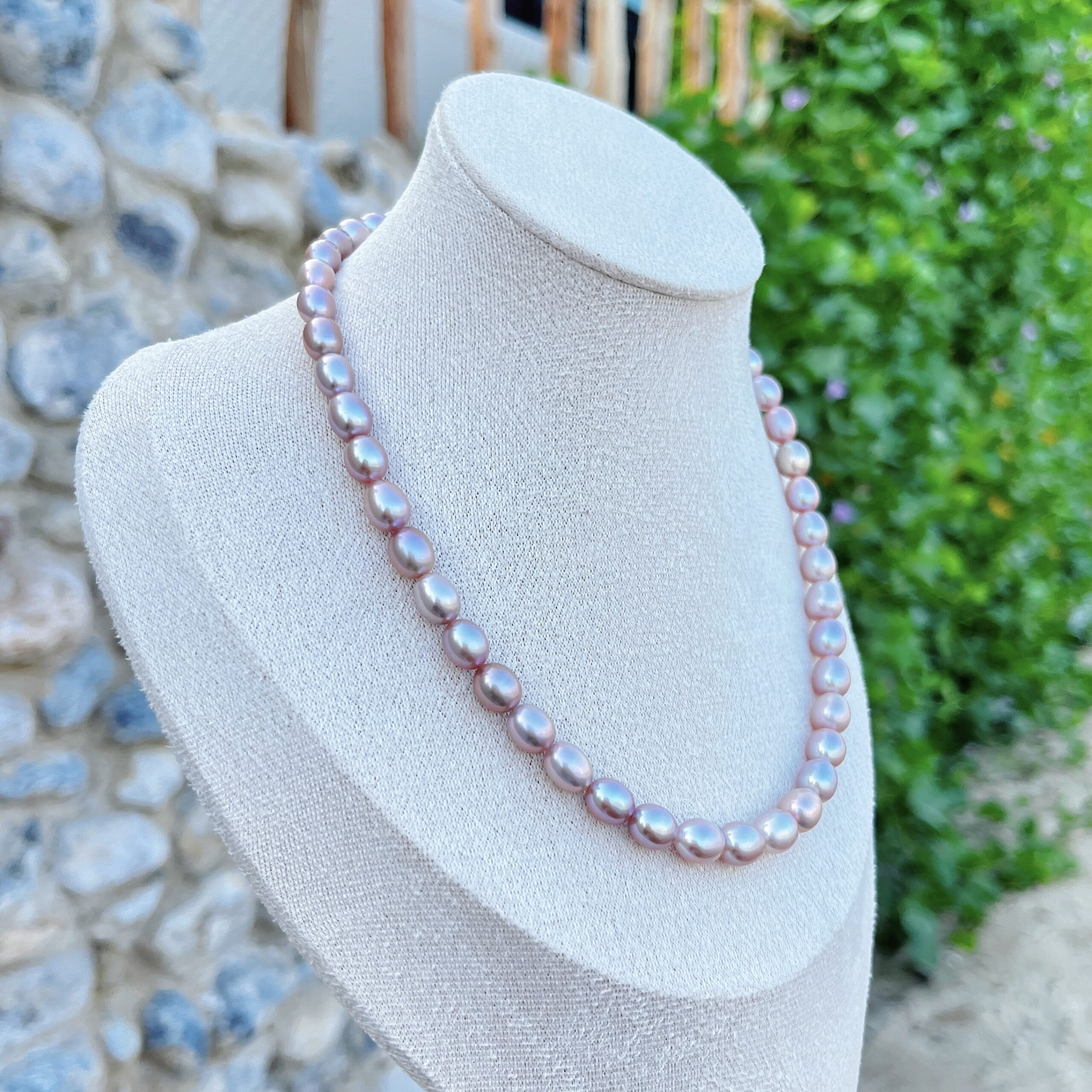 Elegance Pearl Necklace – 7-8mm | White / Apricot / Lavender - Image 9