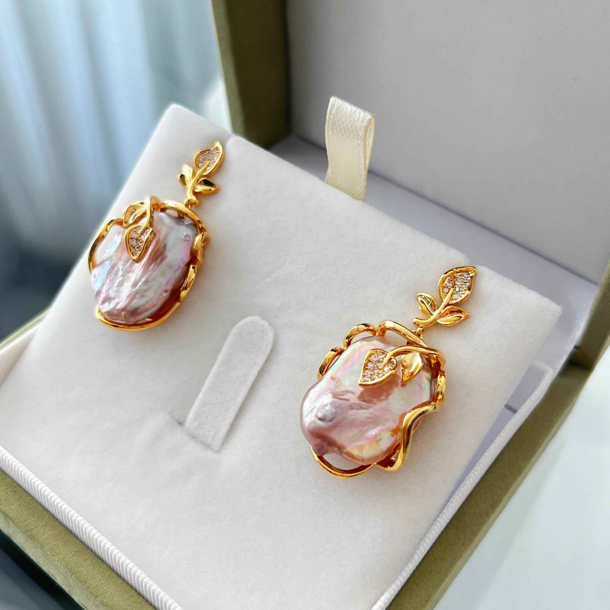 Aurora Vine Baroque Pearl Earrings - Image 6