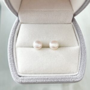 Pure Pearl Stud Earrings – White, Apricot & Lavender