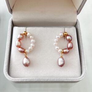 Lavender Mist Baroque Pearl Earrings