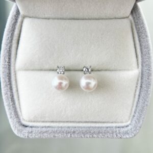 Grace Pearl Earrings – White & Apricot