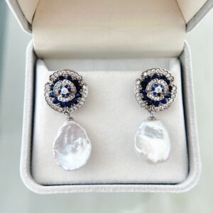 Midnight Bloom Baroque Earrings