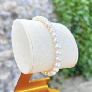 Classic Pearl Bracelet - 5-6mm | White / Apricot
