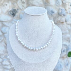 Classic Pearl Strand Necklace – 5-6mm | White / Apricot / Lavender