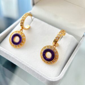Améthyste Halo Earrings