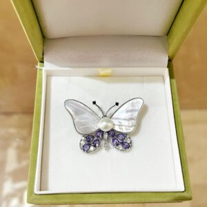 Amethyst Nectar Butterfly Brooch