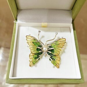 Chrysalis Enamel Brooch