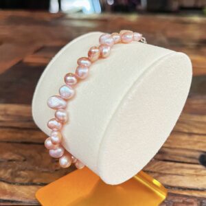 Natural Mauve Baroque Pearl Bracelet