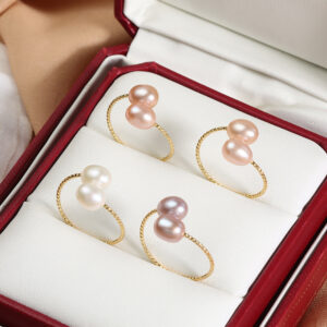 Duo Bloom Pearl Ring